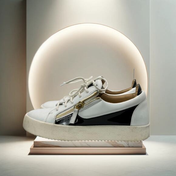 Giuseppe Zanotti Zip-Detail Leather Sneakers EU41 - Picture 4 of 7